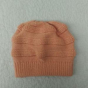 Pink knitted hat